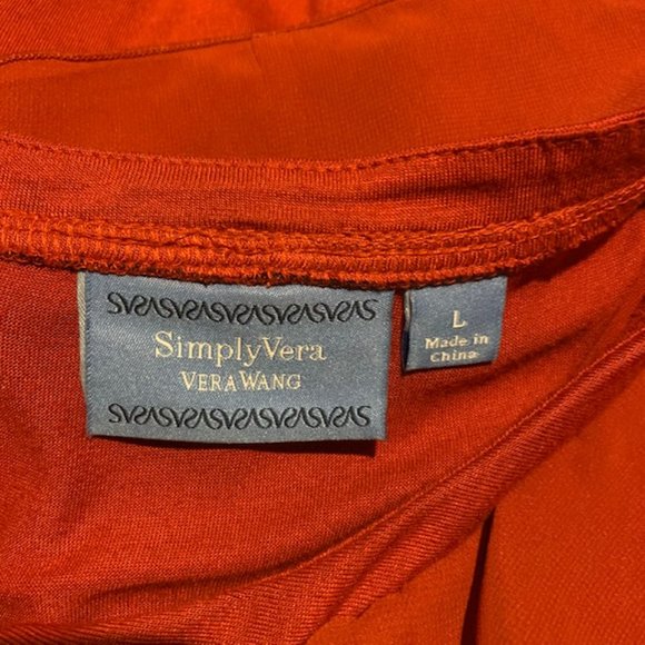 Simply Vera Vera Wang Brick Red Top Size Large - Picture 9 of 9